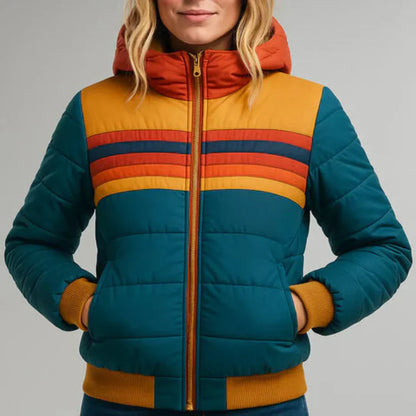 Sierra | Women’s Retro Striped Puffer Jacket
