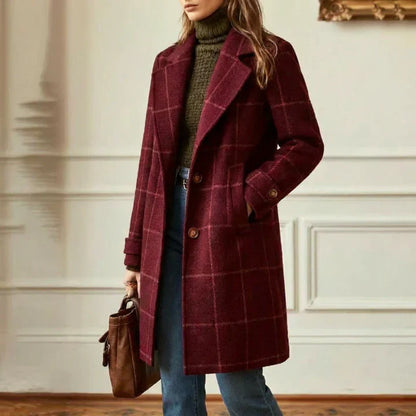 Catherine | Classic Plaid Winter Coat